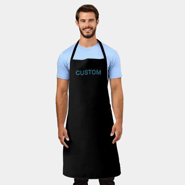 Editable Outlined Lettering w/Drop Shadow  Apron (Worn)