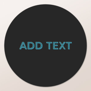 Editable Outlined Lettering w/Drop Shadow Classic Round Sticker