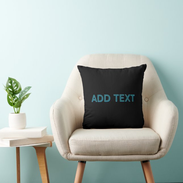 Editable Outlined Lettering w/Drop Shadow  Cushion (Chair)