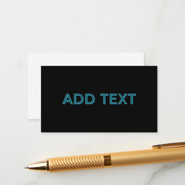 Editable Outlined Lettering w/Drop Shadow  Enclosure Card (Front/Back In Situ)