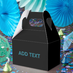 Editable Outlined Lettering w/Drop Shadow Favour Box