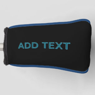 Editable Outlined Lettering w/Drop Shadow  Golf Head Cover
