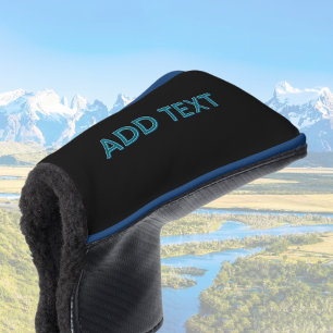 Editable Outlined Lettering w/Drop Shadow Golf Head Cover