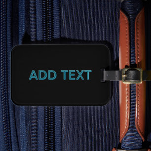 Editable Outlined Lettering w/Drop Shadow  Luggage Tag