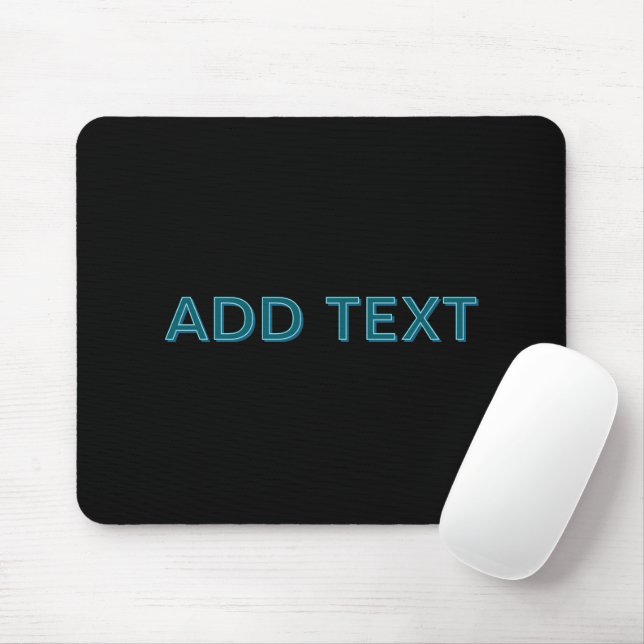 Editable Outlined Lettering w/Drop Shadow  Mouse Mat (With Mouse)
