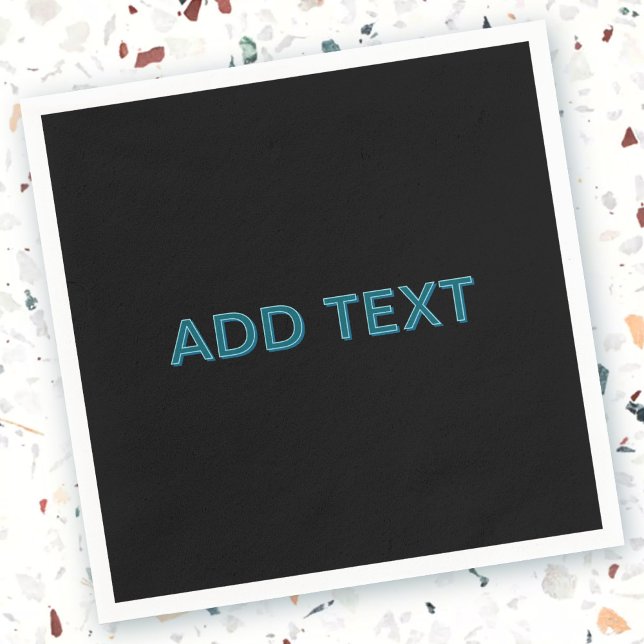 Editable Outlined Lettering w/Drop Shadow  Napkin (Creator Uploaded)