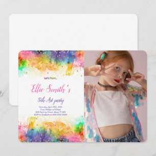 Editable Painting Birthday Invitation 