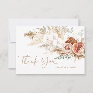 Editable Pampas Grass Baby Shower Thank You Card