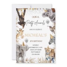 EDITABLE Party Animal Invitation Safari Birthday