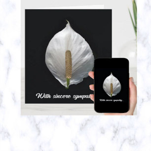 Editable Peace Lily Sympathy Card