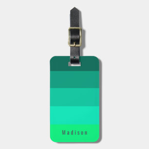 Editable Personal 🍋 Bright Green Spring Hues Luggage Tag