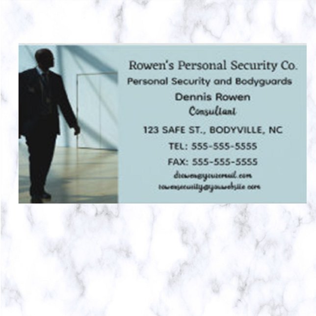 Editable Personal Security and Bodyguards Business Card (Creator Uploaded)