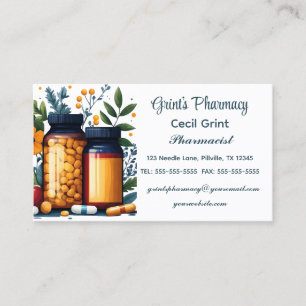 Editable Pharmacist Business Card