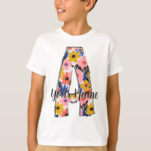 editable photo Alphabet letters A personalised T-Shirt