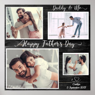 Editable Photo Collage - Fathers Day Poster