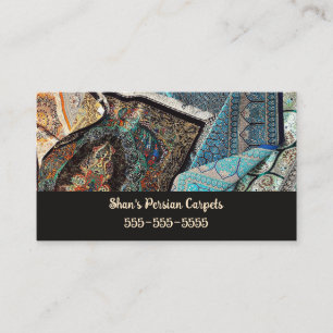 Editable Photo Persian Carpets and Rugs Business Card