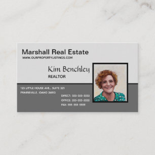 Editable Photo Two Toned Business Card