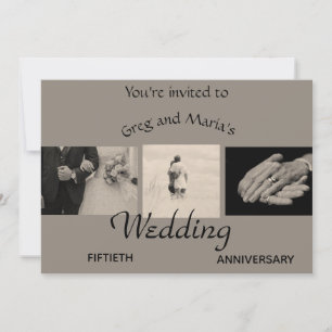 Editable Photo Wedding Anniversary Invitation
