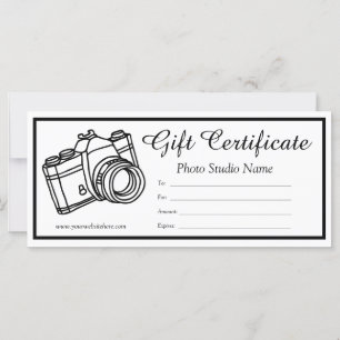 Editable Photography Gift Certificate Template