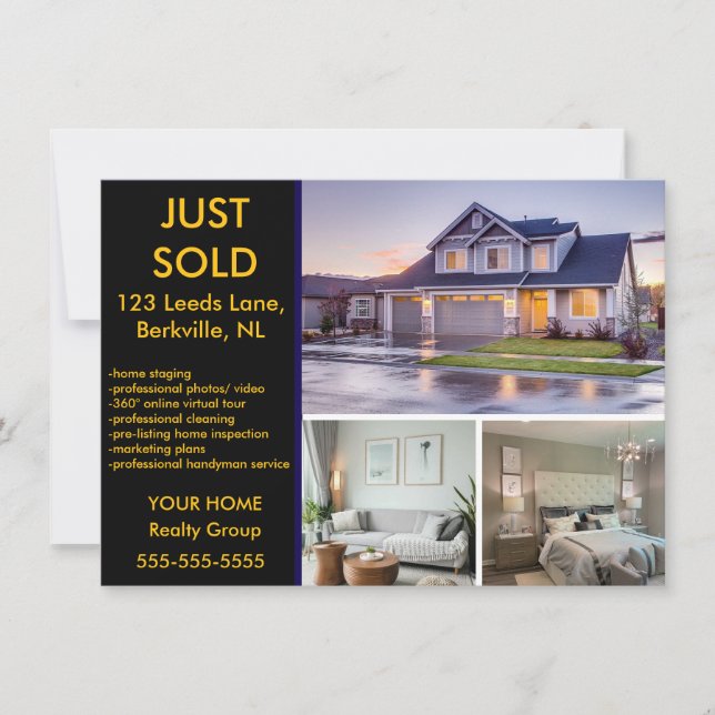 Editable Photos Real Estate Card (Front)