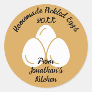 Editable Pickled Eggs Classic Round Sticker