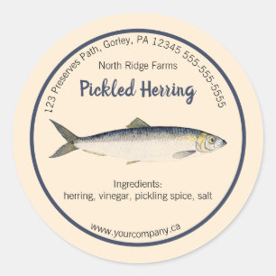 Editable Pickled Herring Label