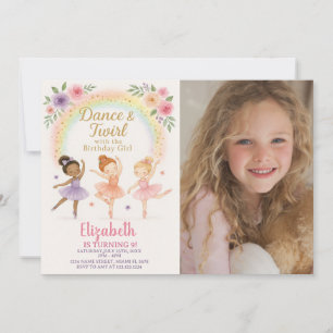 Editable Pink Dance Party Invite for Girls