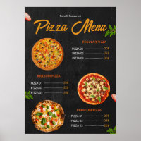 Editable Pizza Menu Pizzaria Restaurant Menu