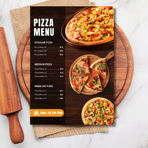 Editable Pizza Menu pizzeria Restaurant Menu