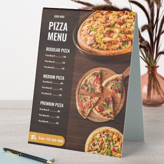 Editable Pizza Menu pizzeria Restaurant Menu (In SItu (Table))