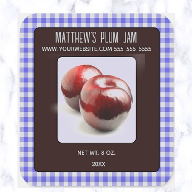 Editable Plum Jam Square Sticker (Creator Uploaded)
