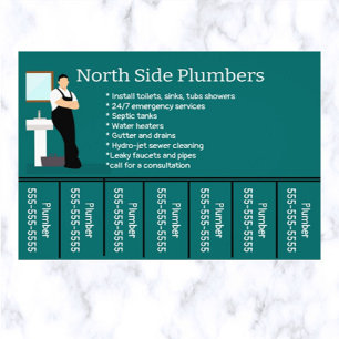 Editable Plumbers Phone Number Flyer