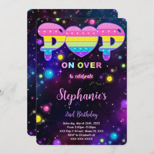 Editable Pop it Birthday Invitation