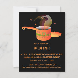 Editable Pot Luck Dinner Invitation