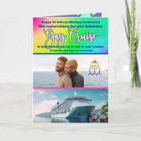 Editable Prank Gay Cruise Birthday, Fun Cat Photo