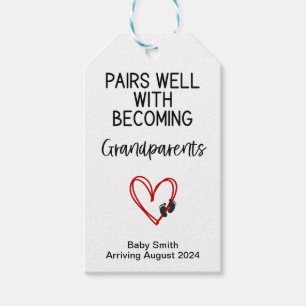 Editable Pregnancy Announcement Gift Tag