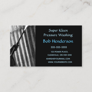 Editable Pressure Washing Business Card