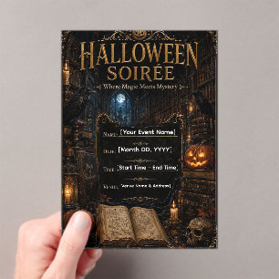 Editable Printable Gothic Costume Party Invite Acrylic Invitations