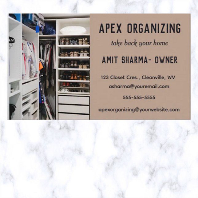Editable Professional Organiser Business Card (Creator Uploaded)