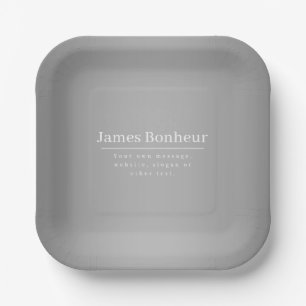 Editable Promotional Template for Business etc. Paper Plate