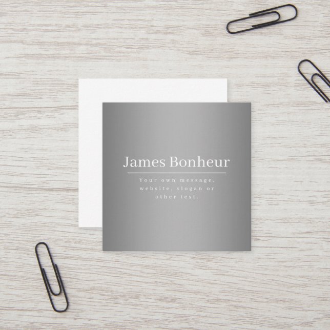Editable Promotional Template for Business etc. Square Business Card (Front/Back In Situ)