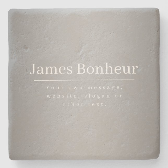 Editable Promotional Template for Business etc. Stone Coaster (Front)