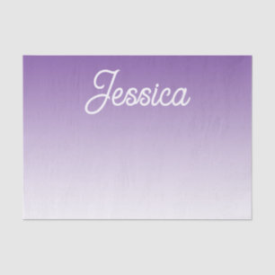 (Editable) Purple Colour Ombre & Your Text Tissue Paper