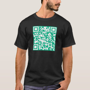 Editable QR Code Generate Your Own    Teal Green  T-Shirt