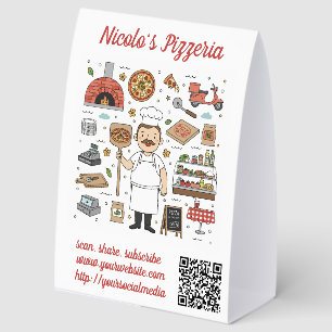 Editable QR Code Pizza Restaurant Menu