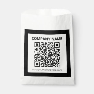 Editable QR code & Simple Customisable Design Favour Bags