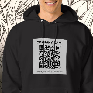 Editable QR code & Simple Customisable Design Hoodie