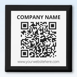 Editable QR code & Simple Customisable Design  Magnet