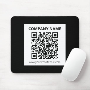 Editable QR code & Simple Customisable Design  Mouse Mat