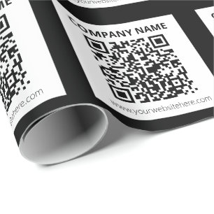 Editable QR code & Simple Customisable Design Wrapping Paper